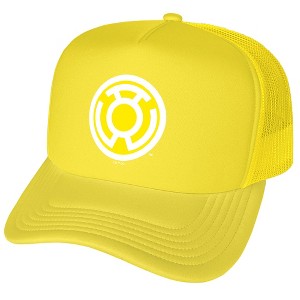 Green Lantern Blackest Night Sinestro Corps Yellow Lantern Logo Foam Trucker Cap Yellow - 1 of 4