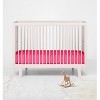 Bacati - Solid Fuschia 100 percent Cotton Universal Baby US Standard Crib or Toddler Bed Fitted Sheet - 4 of 4