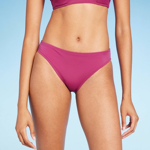 Women's Ruffle Side-tie Adjustable Coverage Bikini Bottom - Wild Fable™  Purple M : Target