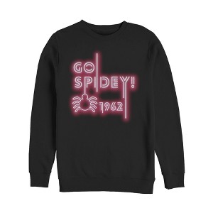Men's Marvel Spider-Man Neon Light Logo Sweatshirt - 1 of 3