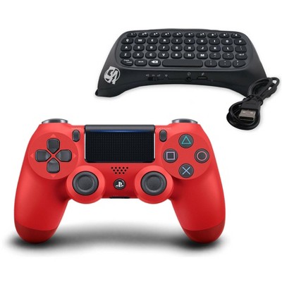 Sony Dual Shock Red Gaming Controller For Ps4 Console + 
