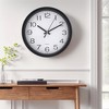 Unique Bargains Modern Plastic Silent Non Ticking Wall Clock 8 x 8 x 1.6 Inches - 2 of 4