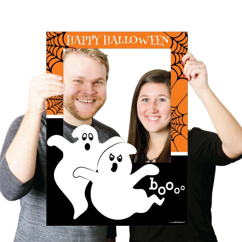Big Dot of Happiness Spooky Ghost - Halloween Party Photo Booth Picture Frame and Props - Printed on Sturdy Material, 3 of 7
