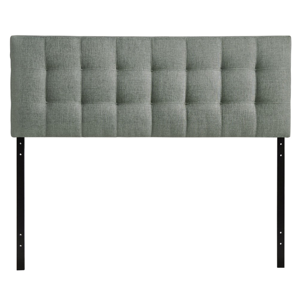 Lily King Upholstered Fabric Headboard Gray - Modway