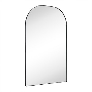 TEHOME Black Metal Arched Floor Mirror for Entryway, Bathroom, Mantel or Dresser, Arch Matt Black Long Mirror for Bathroom or Living Room, 48x72'' - 1 of 4