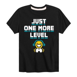 Boys' - Instant Message - Gamer Just One More Level Short Sleeve Graphic T-Shirt - 1 of 4