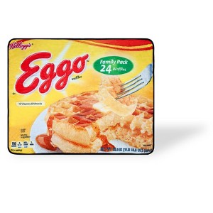 Just Funky Eggo Waffles Box Fleece Throw Blanket | Soft Throw Blanket | 60 x 45 Inches - 1 of 4