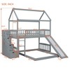 Twin Over Full Bunk Bed with Slide for Bedroom - 3 of 4