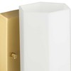 Progress Lighting Estrada 1-Light Vanity Light, Steel, Brushed Gold, Opal Glass - Damp Rated - 5.37"W x 7.75"H - 3 of 3