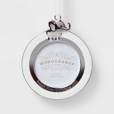 Image of 2024 'Baby's First Christmas' Metal Picture Frame with Elephant Christmas Tree Ornament - Wondershop™: Indoor Decor