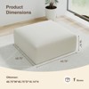 GYIIYUO 40"*40" Giant Square Upholstered Ottoman Footstools - 3 of 4