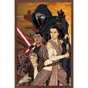 Trends International Star Wars: The Force Awakens By Leke Fonge Framed Wall Poster Prints - 1 of 4