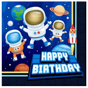 Treasures Gifted Outer Space Napkins - Outer Space Party Supplies - 16 Pack - 1 of 1
