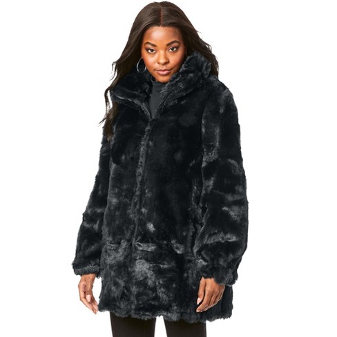 Target black faux store fur jacket