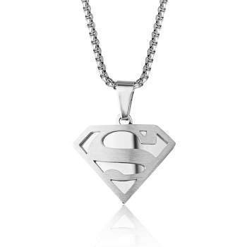 DC Comics Superman Stainless Steel (316L) Dog Tag, 22'' Box Chain