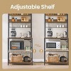 Hutch Bakers Rack with Power Outlet, 14 Hooks Microwave Stand, Adjustable Coffee Bar , Kitchen Storage Shelf, 15.7 x 31.5 x 66.9 Inches - 4 of 4