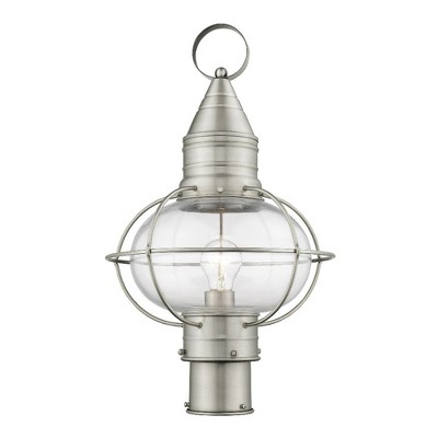 Livex Lighting Newburyport 1 - Light Post Light in  Brushed Nickel