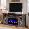 AMERLIFE Farmhouse Heavy Fireplace TV Stand with 33" Electric Fireplace, for 80" TVs up - 3 of 4