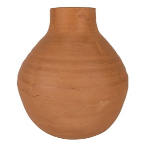 9" Zeke Round Natural Handthrown Terracotta Decorative Home Vase - 1 of 4