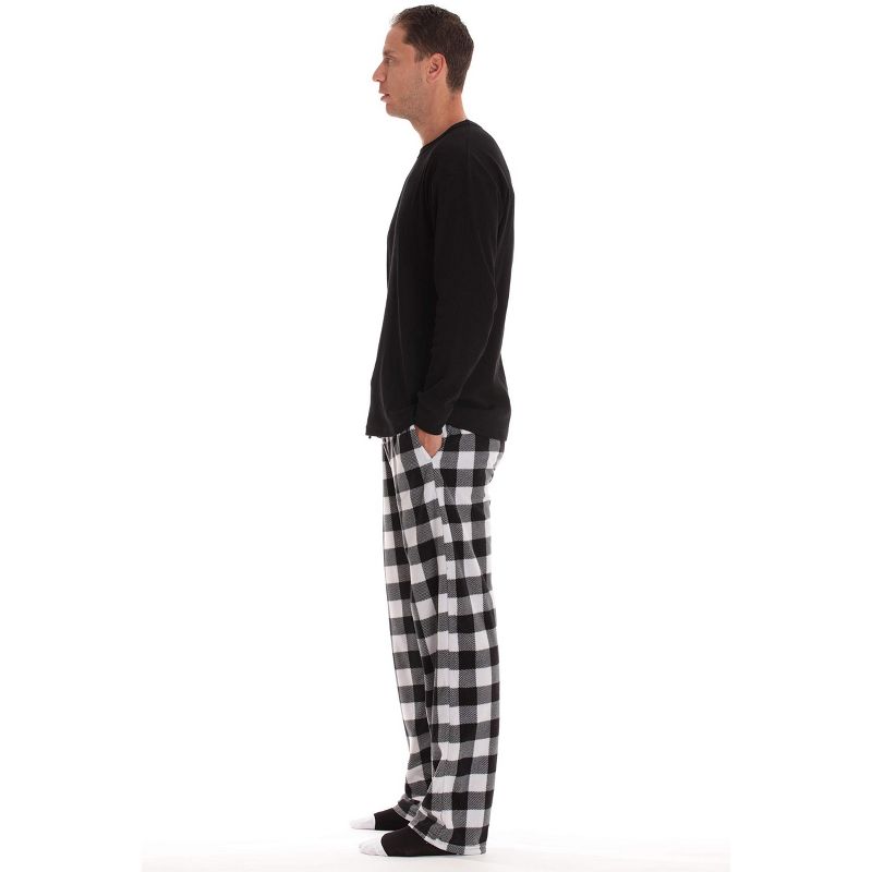 #followme Mens Pajama Pants Set with Matching Novelty Socks with Sayings - 3 Pc Mens Fall PJ Set, 3 of 6