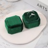 Unique Bargains Velvet Octagon Wedding Proposal Engagement 2 Slot Jewelry Storage Ring Box - 4 of 4
