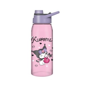 Silver Buffalo Sanrio Kuromi Cherry Hearts 28oz Water Bottle w/ Screw Lid - 1 of 1