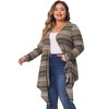 Agnes Orinda Women's Plus Size Boho Striped Open Front Cardigans - 2 of 4