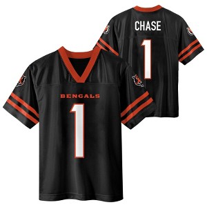 NFL Cincinnati Bengals Boys' Short Sleeve Ja'Marr Chase Jersey - 1 of 3