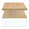 Vynxaria Double layered rectangular and broad is made of wood with wooden stickers coffee table - 4 of 4