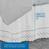 Eyelet Bed Skirt, Ruffled, 14 Drop, Embroidered Scalloped Edge, Queen, White. 80" L X 60" - 3 of 4