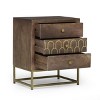 NicBex Nightstand with Drawers,Modern Side Table with ,Bedside Table for Bedroom,Living Room,Brown - 4 of 4