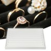 Unique Bargains PU Leather Stackable Jewelry Tray Flat Strip Style, Jewelry Drawer Organizer Trays Showcase for Bracelets Earrings White - 2 of 4