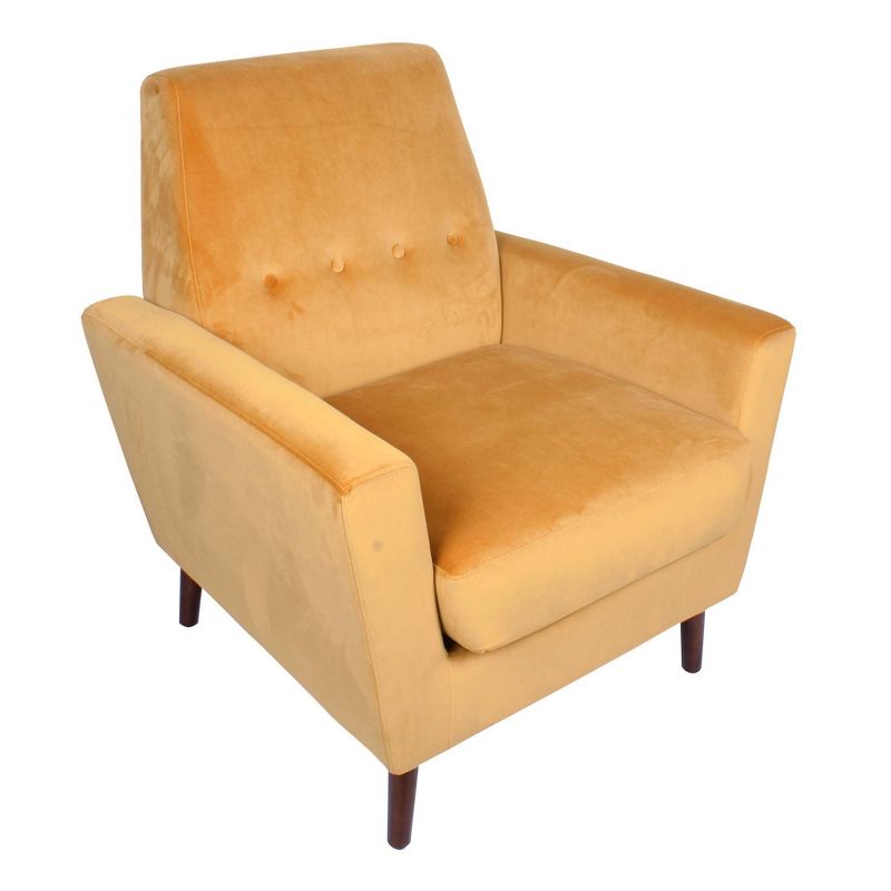 Modern Accent Chair with Button Tufting Yellow - HomePop, 2 of 12