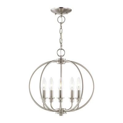 Livex Lighting Milania 5 - Light Chandelier in  Brushed Nickel