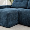 108" Linen L-Shaped Modular Sectional Sofa with No Assembly Required, Wide Deep Seat and Convertible Floor Design - 4 of 4