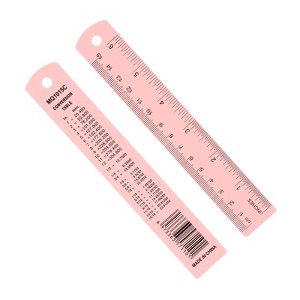 Unique Bargains Aluminum Alloy Rulers with Centimeters Millimeters Inches and Conversion Table 2 Pcs - 1 of 4