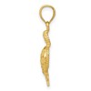 Black Bow Jewelry 14k Yellow Gold Diamond Cut and Textured Sea Turtle Pendant - 2 of 4