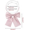 INSPIRE CHIC Women's Metallic Shiny Solid Color Square End Bow Ties - 2 of 4