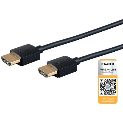 2 ft Black Shielded HDMI Cable with Ethernet and 4K Support