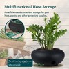 The HC Companies 21 Inch Plastic Garden Hose Planter Pot with Free Standing Installation Construction for Patio, Garden, and Lawn, Black - 3 of 4