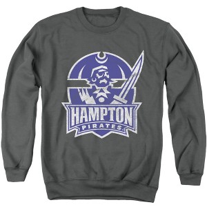 Hampton University Official Distressed Primary Adult Crewneck Sweatshirt - 1 of 4