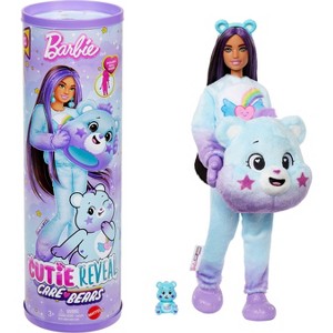 Barbie Cutie Reveal Care Bears Doll & Accessories, Series 2 Dream Bright Bear with 10 Surprises - 1 of 4