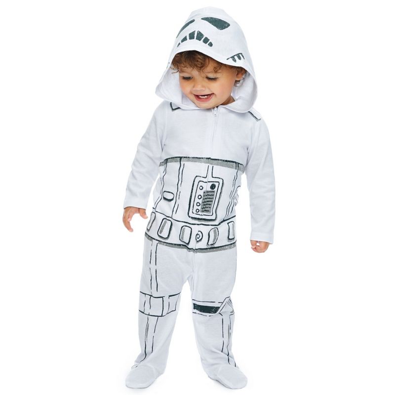 Star Wars Stormtrooper Baby Zip Up Cosplay Costume Coverall Newborn to Infant , 3 of 9