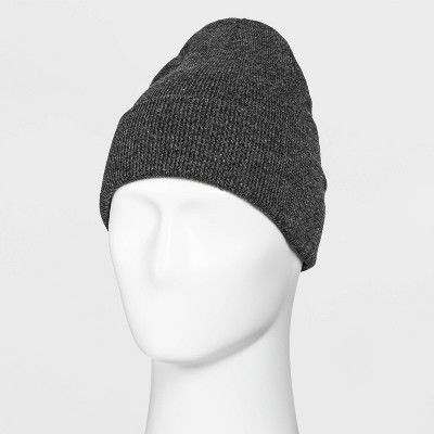 Men's Knit Beanie - Goodfellow & Co™ Charcoal Heather One Size