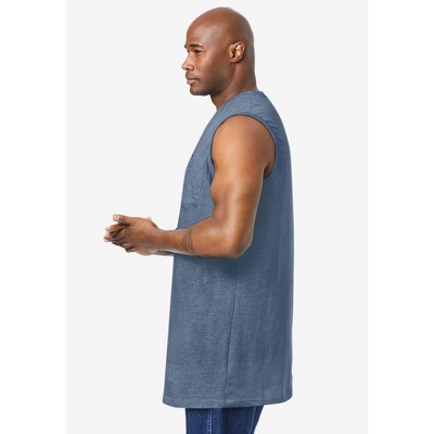 KingSize Shrink-Less Longer-Length Lightweight Muscle Pocket Tee