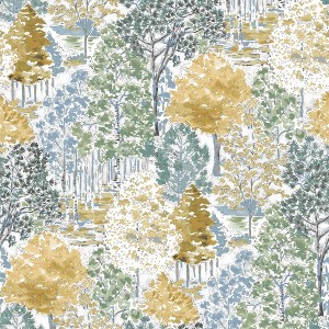 Laura Ashley Bernwood Chre Yellow Wallpaper - 1 of 4
