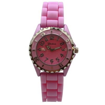 Olivia Pratt Solid Color Silicone Strap Casual Women Watch