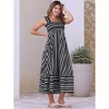 INSPIRE CHIC Women's Summer Sleeveless Smocked Printed Vacation Boho Maxi Dress - 4 of 4