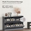 QingMoon Hidden Shoe Cabinet, Wood Slim Narrow Shoe Rack with 4 Flip Drawers and Adjustable Shelves for Entryway, Foyer and Hallway - 3 of 4