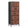 PAGED 5 Drawer Dresser with Fabric Bins, Tall Chest of Drawers, Fabric Storage Cabinet with Steel Frame and Wood Top for Living Room, Bedroom - 3 of 4